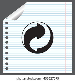 Vector recycling sign