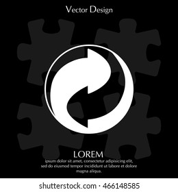 Vector recycling sign