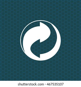 Vector recycling sign
