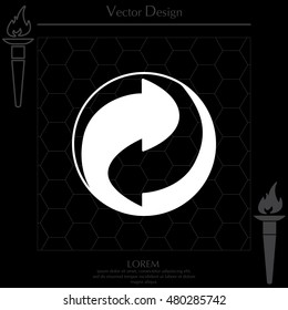 Vector recycling sign