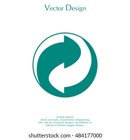 Vector recycling sign