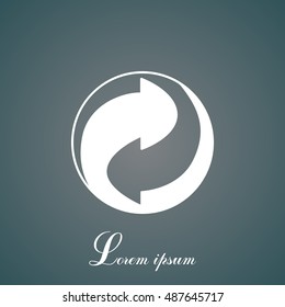 Vector recycling sign
