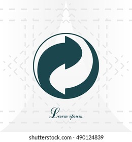 Vector recycling sign