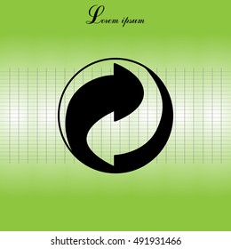 Vector recycling sign