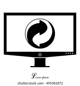 Vector recycling sign