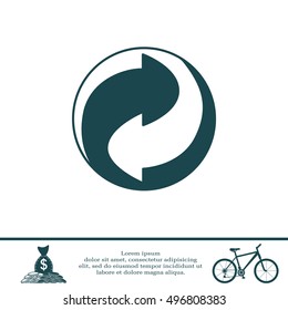 Vector recycling sign