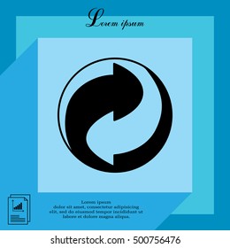 Vector recycling sign