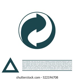 Vector recycling sign