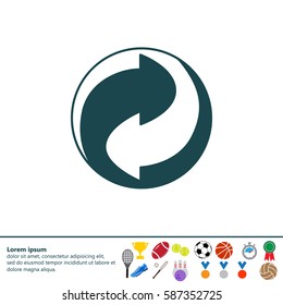 Vector recycling sign