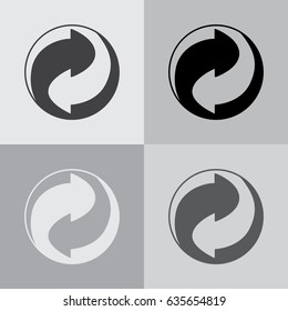 Vector recycling sign