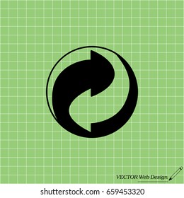 Vector recycling sign