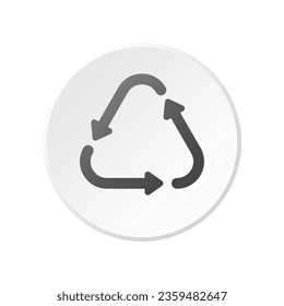 Vector recycling signs icon on white.