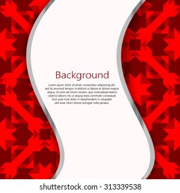 Vector red abstract background. Vector booklet list