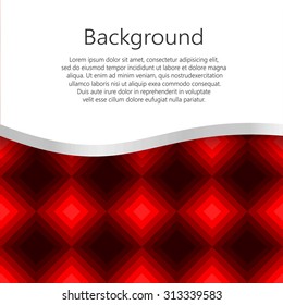 Vector red abstract background. Vector booklet list