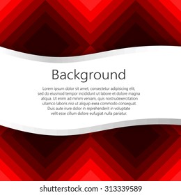 Vector red abstract background. Vector booklet list
