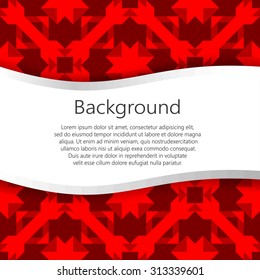 Vector red abstract background. Vector booklet list