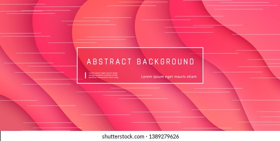 Vector red abstract background with expressive coral wave motion flow. Modern style presentation template, commercial poster layout, dynamic creative advertisement banner with space for text