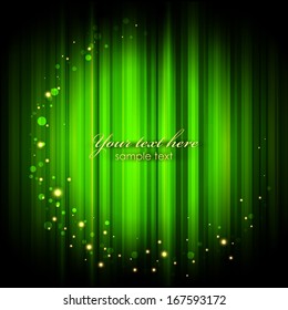 Vector red abstract background with gold lights
