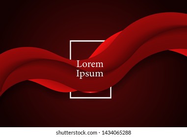 Vector of red abstract background template. Futuristic and elegant with gradient colors. Realistic dark background. Eps 10.