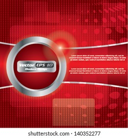 Vector red abstract brochure design / background