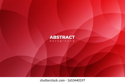 Vector red abstract geometric background.with modern concepts halftone and light gradient 