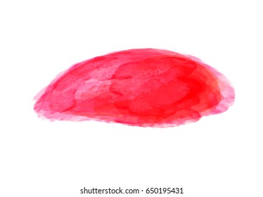 Vector red abstract  hand drawn watercolor splash background for your design