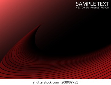 Vector red abstract metal striped background illustration - Red space vector background  template