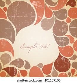 Vector red abstract retro background with place for your text