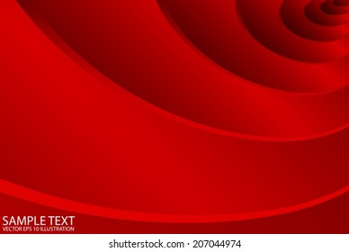 Vector red abstract spreading background illustration - Artistic red vector shiny striped template