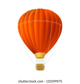 Vector red air ballon isolated on white