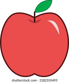 Vector of a red apple