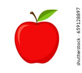 Vector red apple icon