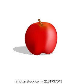 Vektorrotes Apfelsymbol, Fruchtsymbol-Design