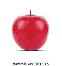 manzana roja vectorial aislada en fondo blanco