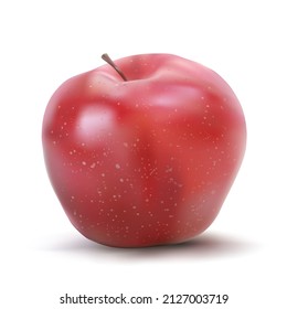 manzana roja vectorial sobre fondo blanco