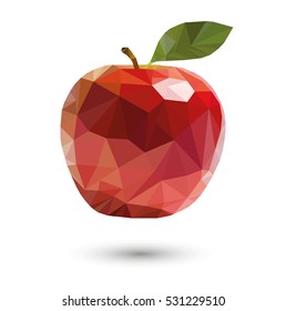 vector red apple soars