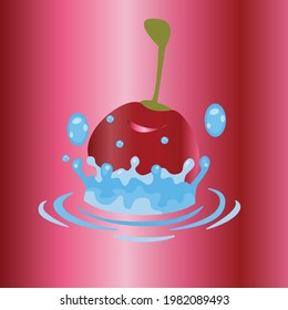 vector red apple soars  Vector illustration