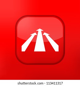 Vector red arrow icon. Eps10. Easy to edit