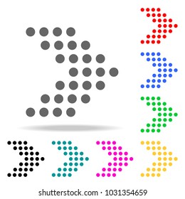 Vector Red arrow with light bulbs icon. Elements in multi colored icons for mobile concept and web apps. Icons for website design and development, app development on white background
