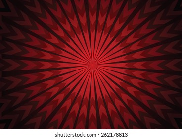 Vector red arrow starburst abstract background
