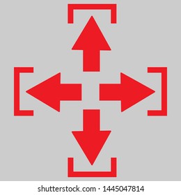 Vector red arrows set - Vector