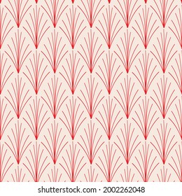 Plantas de deco de arte rojo vectorial con un patrón ininterrumpido