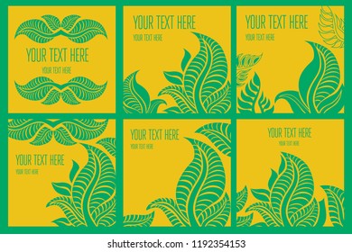 Vector red autumn floral background with leafs. Thanksgiving season design