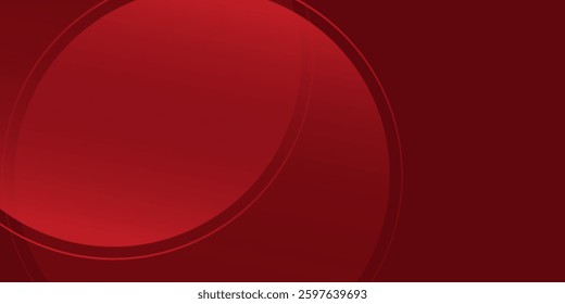 Vector red background with circles. Applicable for gift card illustration abstract modern