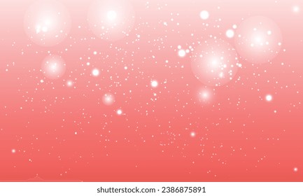 Vector red background with glowing sparkle bokeh.