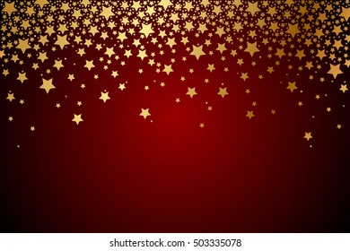 Vector Red Background Gold Stars Stock Vector (Royalty Free) 503335078 ...