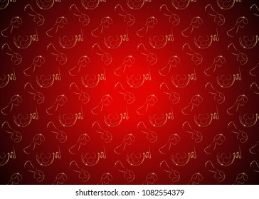 Vector red background, Golden abstract Football cup trophy. Resizeable pattern backdrop, vignetting effect