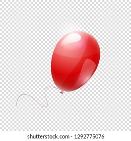 Vector red balloon isolated design template