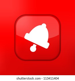 Vector red bell icon. Eps10. Easy to edit