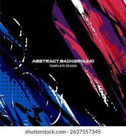 Vector Red and Black Abstract Background Vector with Sportly Style and Grunge Effect. Brush Stroke Illustration Vector, Poster. Scratch Texture Elements For Design Template